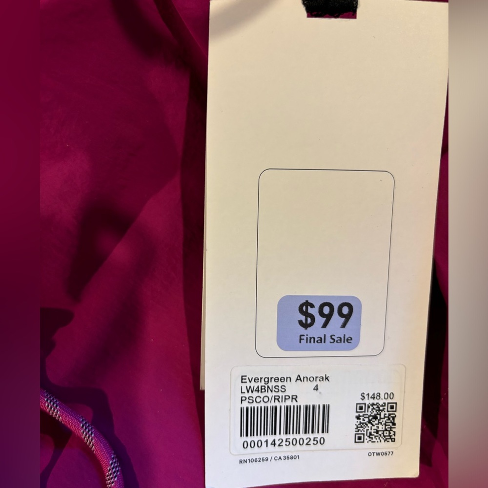 Lululemon Evergreen Anorak
Prosecco / Ripened Raspberry - Picture 10 of 10